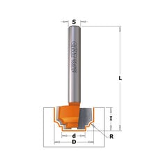 CMT Dekoratīvās frēzes D12.7 R1.2 S8 mm cena un informācija | Frēzes | 220.lv