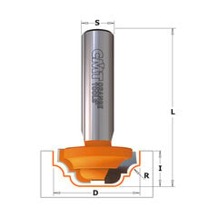 CMT Dekoratīvās frēzes D31.7 R4 S8 mm cena un informācija | Frēzes | 220.lv