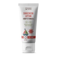 Защитный лосьон от солнца для лица и тела Wooden Spoon для детей и всей семьи, SPF50, 100 мл цена и информация | Кремы от загара | 220.lv