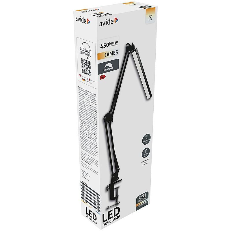 Avide LED galda lampa James 12W USB cena un informācija | Galda lampas | 220.lv