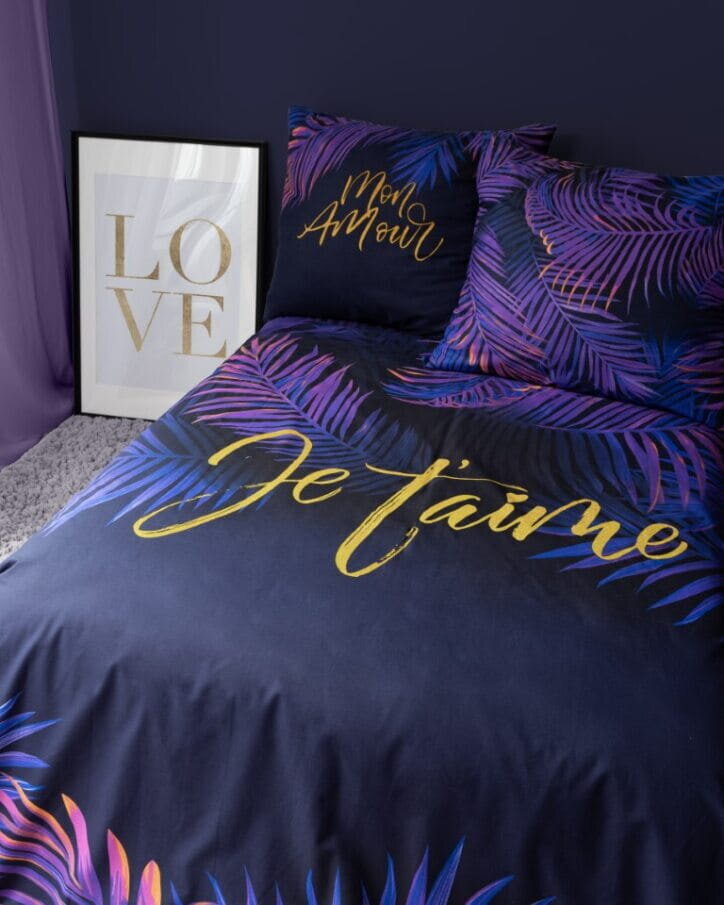 Holandiešu gultasveļa 160x200 Amore Purple Leaf Holland Purple cena un informācija | Gultas veļas komplekti | 220.lv