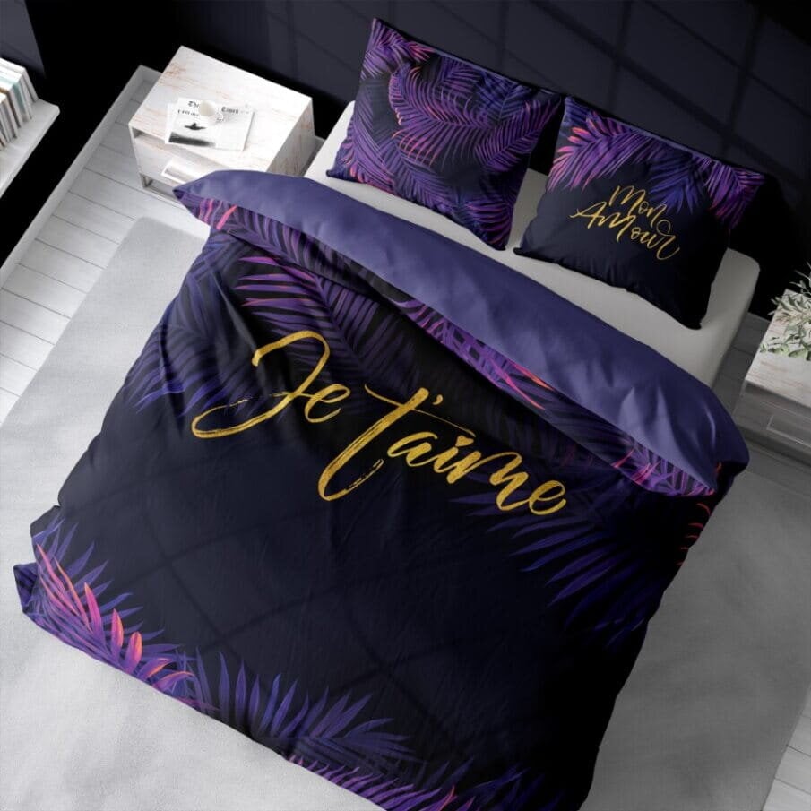 Holandiešu gultasveļa 160x200 Amore Purple Leaf Holland Purple cena un informācija | Gultas veļas komplekti | 220.lv