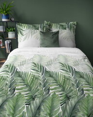 Kokvilnas gultasveļa 160x200cm Zaļās lapas cena un informācija | Gultas veļas komplekti | 220.lv