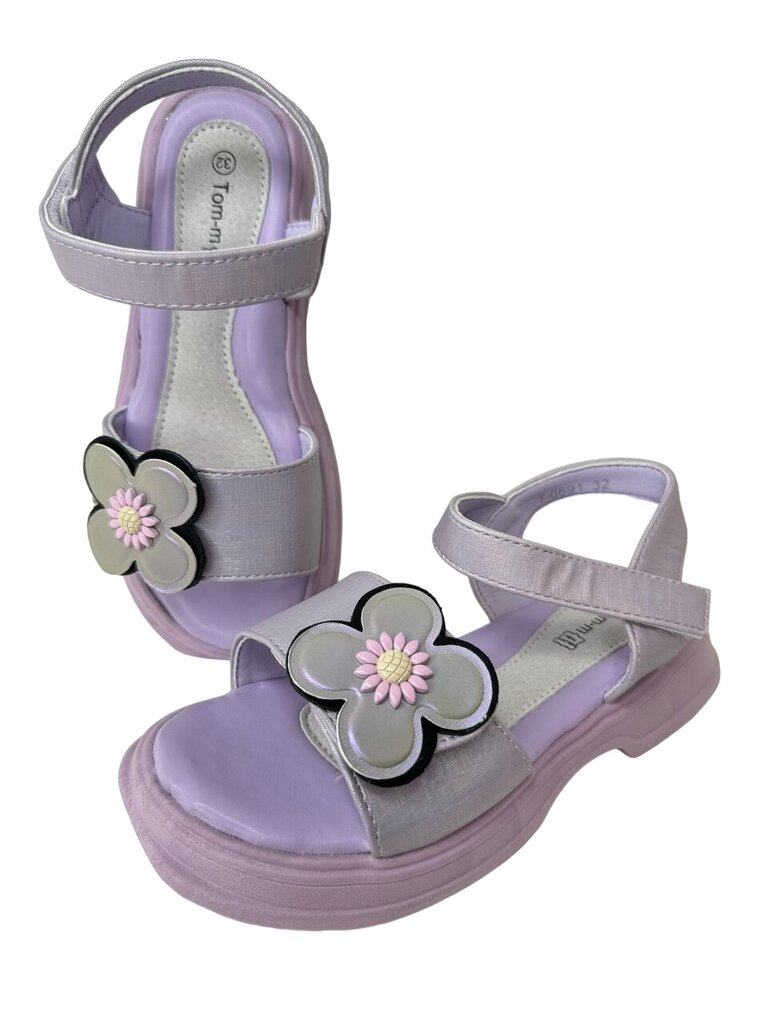 Meiteņu sandales Tom.m, violetas cena un informācija | Bērnu sandales | 220.lv