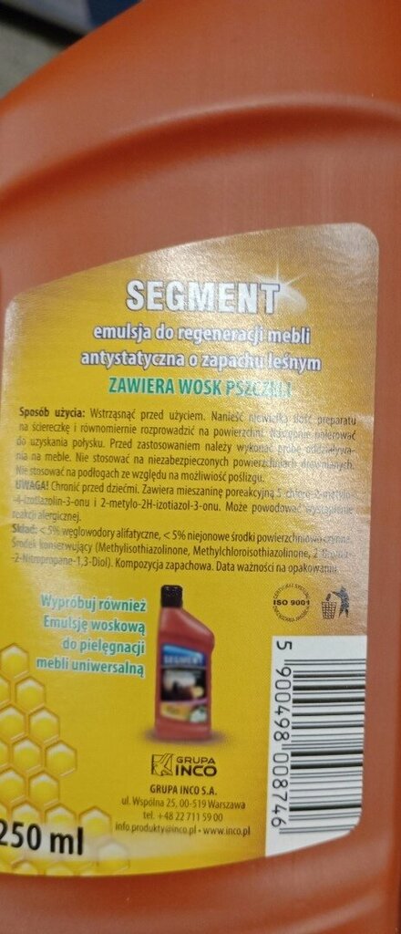 Antistatisks mēbeļu tīrīšanas līdzeklis 250 ml cena un informācija | Tīrīšanas līdzekļi | 220.lv