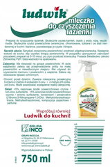 Ludwik Vannas istabas tīrīšanas pieniņš 750 ml aktīvās putas cena un informācija | Tīrīšanas līdzekļi | 220.lv