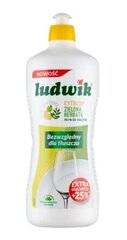 Lūdviķis, trauku mazgāšanas šķidrums, citrona + zaļā tēja, 900 ml cena un informācija | Trauku mazgāšanas līdzekļi | 220.lv