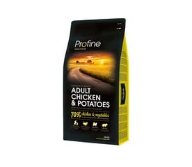 Profine Dog Adult Chicken & Potatoes сухой корм для собак, 15 кг цена и информация | Сухой корм для собак | 220.lv