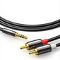 Ugreen 3,5 mm/2RCA, 1.5 m цена и информация | Kabeļi un vadi | 220.lv