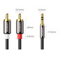 Ugreen 3,5 mm/2RCA, 1.5 m цена и информация | Kabeļi un vadi | 220.lv