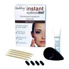 Uzacu krāsošanas komplekts Godefroy Instant Eyebrow Tint, gaiši brūna cena un informācija | Uzacu krāsas, zīmuļi | 220.lv