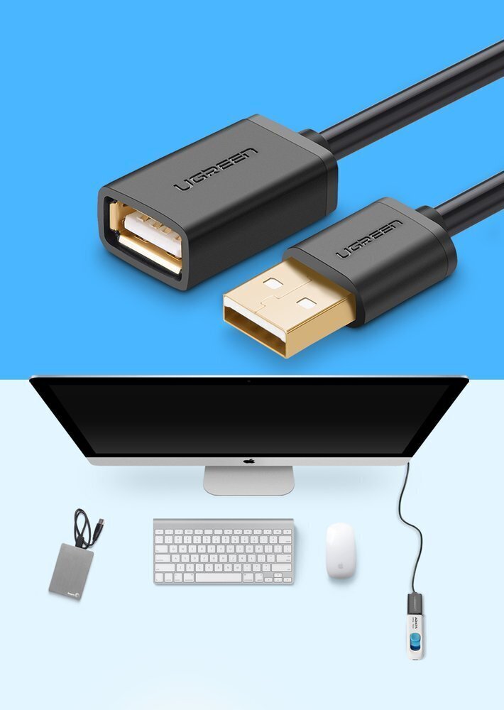 Ugreen USB, 2 m cena un informācija | Kabeļi un vadi | 220.lv