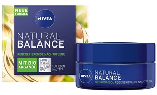 Nakts sejas krēms ar jojobas un aprikožu eļļām Nivea, 50 ml cena un informācija | Sejas krēmi | 220.lv