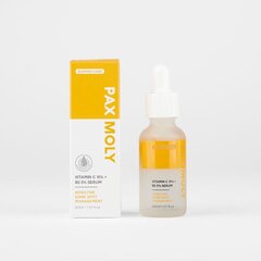 Serums Pax Moly Vitamin C 15% + B5 5%, 30 ml cena un informācija | Serumi sejai, eļļas | 220.lv