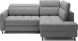 Stūra dīvāns Barea, labais stūris, pelēks cena un informācija | Stūra dīvāni | 220.lv