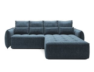 Stūra dīvāns Campo, labais stūris, zils cena un informācija | Stūra dīvāni | 220.lv