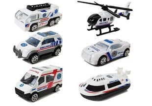 Ātrās palīdzības rotaļlietu komplekts Die-Cast 6 cena un informācija | Rotaļlietas zēniem | 220.lv