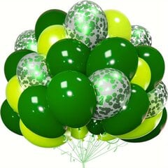 '30gab tumši zaļi gaiši zaļi baloni un konfeti baloni lieli sabiezināta hēlija lateksa baloni ar zaļu lenti' cena un informācija | Baloni | 220.lv