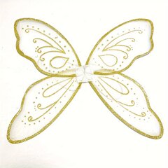'Delikāti eleganti romantiski zelta tauriņa pasaku eņģeļa spārni' cena un informācija | Karnevāla kostīmi, maskas un parūkas | 220.lv
