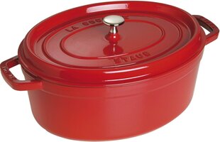 STAUB 40509-876-0 ovāls čuguna katls - sarkans 8 ltr cena un informācija | Katli, tvaika katli | 220.lv