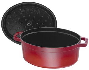 STAUB 40509-876-0 ovāls čuguna katls - sarkans 8 ltr cena un informācija | Katli, tvaika katli | 220.lv