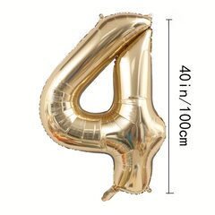 '1 шт. 101,6 см гелиевые шары с золотым номером для украшения дня рождения, юбилея' цена и информация | Праздничные декорации | 220.lv