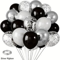 '20gab sudrabaini hromēti metāliski konfeti baloni dzimšanas dienas svinībām līgavas duša kāzu saderināšanās gadadienas izlaiduma ballītes dekorācijas' cena un informācija | Svētku dekorācijas | 220.lv