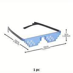 '1 шт. реквизит для праздничной вечеринки, реквизит для фотосессии, мозаика, забавные вечерние очки, аниме, пиксельные очки' цена и информация | Праздничные декорации | 220.lv