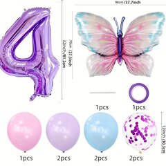 '11gab tauriņa numura folijas balonu komplekts' cena un informācija | Svētku dekorācijas | 220.lv