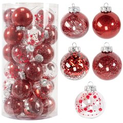 Ziemassvētku eglīte Baubles 30 PCS SYSD1688-070 цена и информация | Елочные игрушки | 220.lv