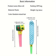 '20 шт., красочные свистки, рога для взрослых, вечерние игрушки для вечеринки, дня рождения, бара, пасхальный подарок' цена и информация | Праздничные декорации | 220.lv