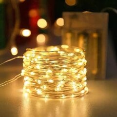 '50/100 gaismas diodes Ziemassvētku vītnes stīgas gaismas ar akumulatoru darbināmas vara stieples LED vītnes lampa pasaku gaismas Ziemassvētku pasaku gaisma Ziemassvētku eglīšu ballītei mājas dekorēšanai (bez baterijas) Lieldienu dāvana' cena un informācija | Svētku dekorācijas | 220.lv