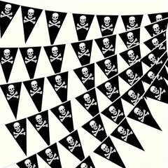 '3 iepakojumi pa 10 metriem 20gab pirātu karogs pirātu dzimšanas dienas svinību noformējums pirātu galvaskausa karogs pirātu laivas trīsstūra karoga dekors pirātu ballītes svinību dekors' cena un informācija | Svētku dekorācijas | 220.lv