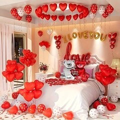 '1046 gab. Valentīna dienas balonu komplekts I love you' cena un informācija | Svētku dekorācijas | 220.lv
