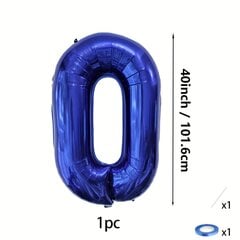 '1gab karaliski zili poliestera folijas baloni' cena un informācija | Svētku dekorācijas | 220.lv