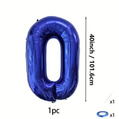 '1gab karaliski zili poliestera folijas baloni' cena un informācija | Svētku dekorācijas | 220.lv