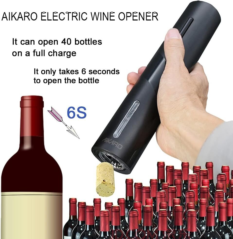 Elektriskais vīna pudeļu attaisāmais cena un informācija | Virtuves piederumi | 220.lv