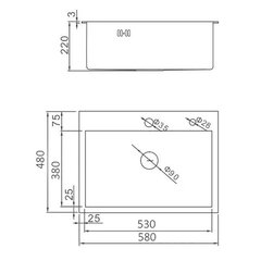 Комплект мойка для кухни из нержавеющей стали с дозатором Wisent W35848, 58х48см цена и информация | Раковины на кухню | 220.lv