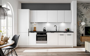 NOVO apakšējais virtuves skapis 80 cm ar atvilktni, balts matēts cena un informācija | Virtuves skapīši | 220.lv