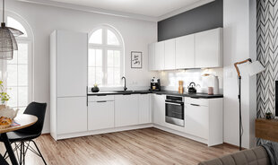 NOVO apakšējais virtuves izlietnes skapis, 60 cm, balts matēts cena un informācija | Virtuves skapīši | 220.lv