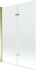 Vannas istabas siena Mexen Castor II, 150 cm, zelta cena un informācija | Piederumi vannām un dušas kabīnēm | 220.lv