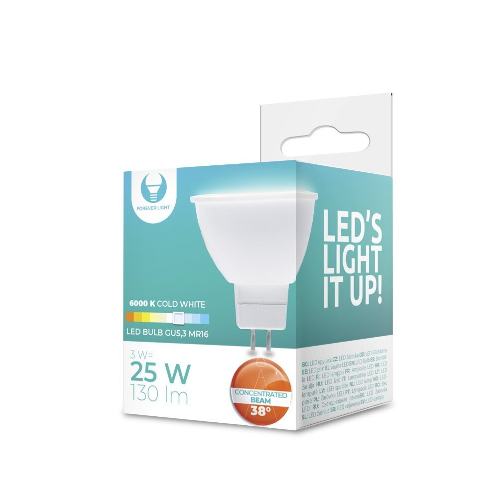 LED spuldze Forever Light GU5,3 MR16, 1gab. цена и информация | Spuldzes | 220.lv