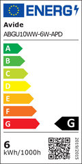 Светодиодная лампа 6W GU10 3K с регулируемой яркостью AVIDE цена и информация | Лампочки | 220.lv