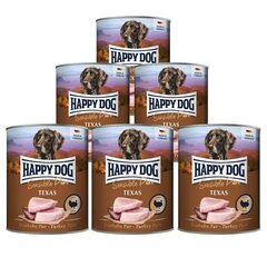 Happy Dog Truthahn Pur konservi ar tītaru, 800g 6 gab. cena un informācija | Konservi suņiem | 220.lv