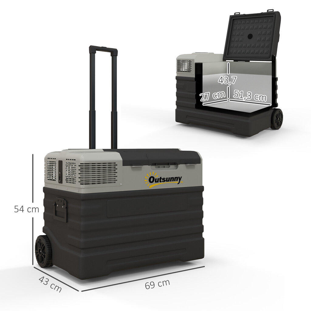 Outsunny 039V90BK cena un informācija | Auto ledusskapji | 220.lv