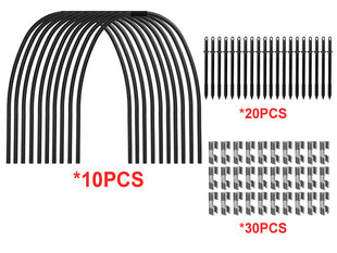 Комплект дуг для парника 60-90 см (10 штук) цена и информация | Теплицы | 220.lv