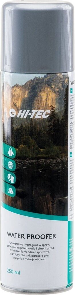 Caurspīdīgs, daudzfunkcionāls hidroizolācijas aerosols,Hi-Tec WAT PROOFER, 250 ml цена и информация | Tūrisma ekipējuma kopšanas līdzekļi | 220.lv