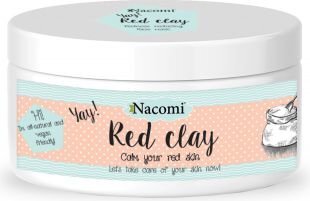 Māla maska kas izgaismo seju Nacomi Red Clay, sarkans, 100g cena un informācija | Sejas maskas, acu maskas | 220.lv