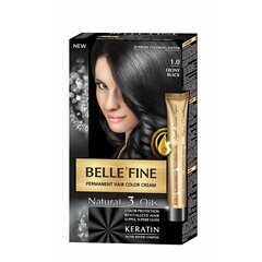 Постоянная краска Belle´Fine Nº 1.0 Чёрный (30 ml) цена и информация | Краска для волос | 220.lv