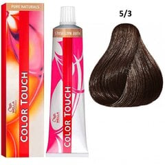 Wella Professionals Color Touch Rich Naturals profesionālā demi-permanentā matu krāsa ar daudzdimensiju efektu 5|3 60 ml cena un informācija | Matu krāsas | 220.lv